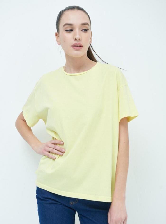 

Хлопковая футболка, цвет Lemon chiffon