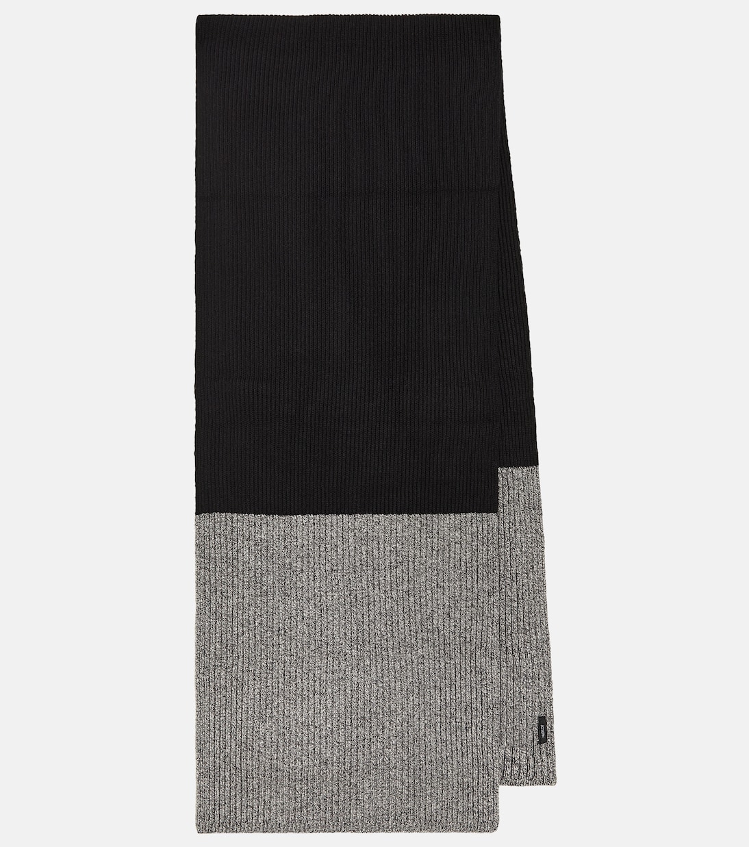 Шарф в стиле колор-блок из смесовой шерсти Joseph, нейтральный пуловер в стиле тельняшки из смесовой шерсти xl черный