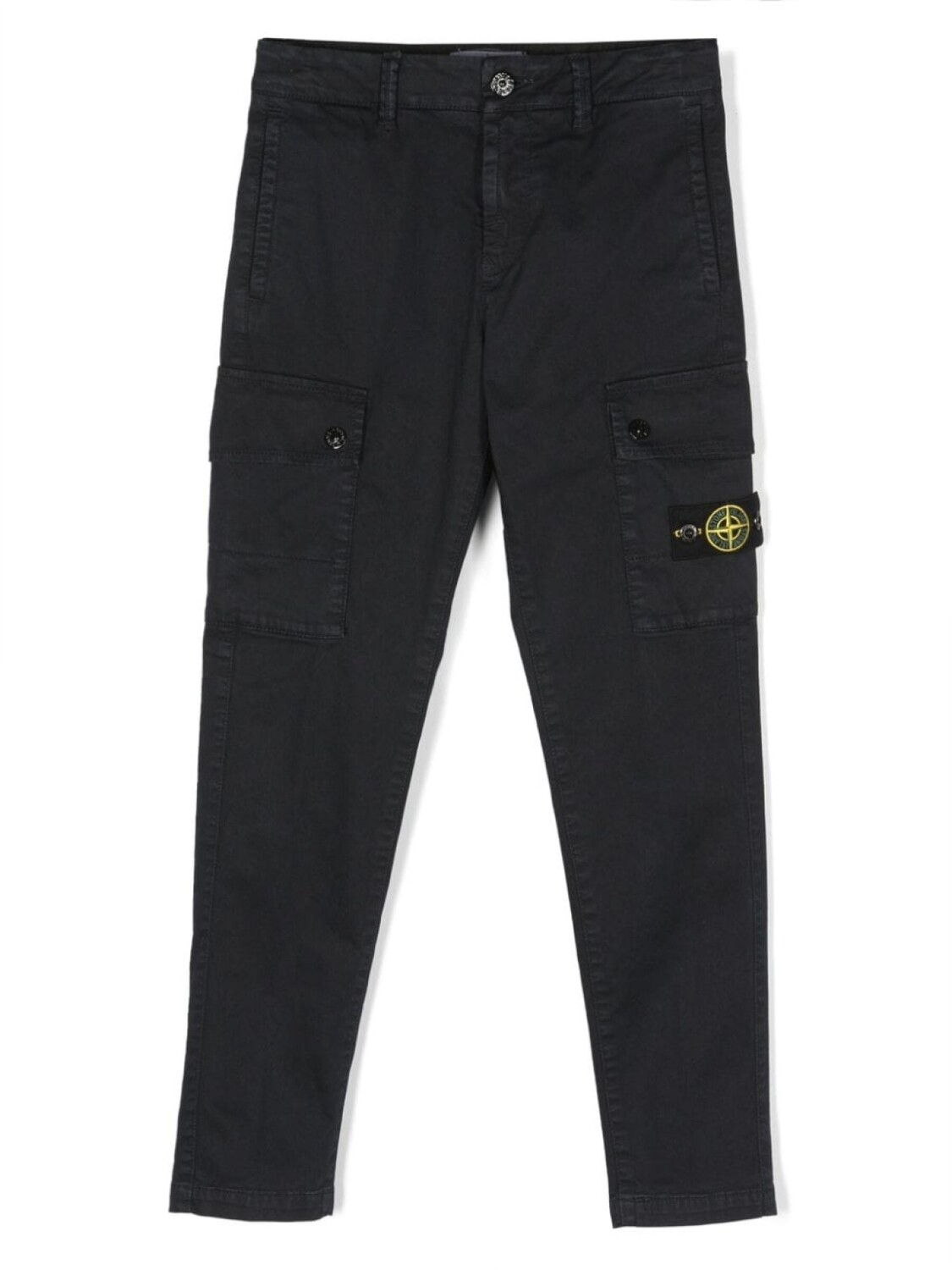 

Stone Island Junior узкие брюки карго с нашивкой Compass, синий