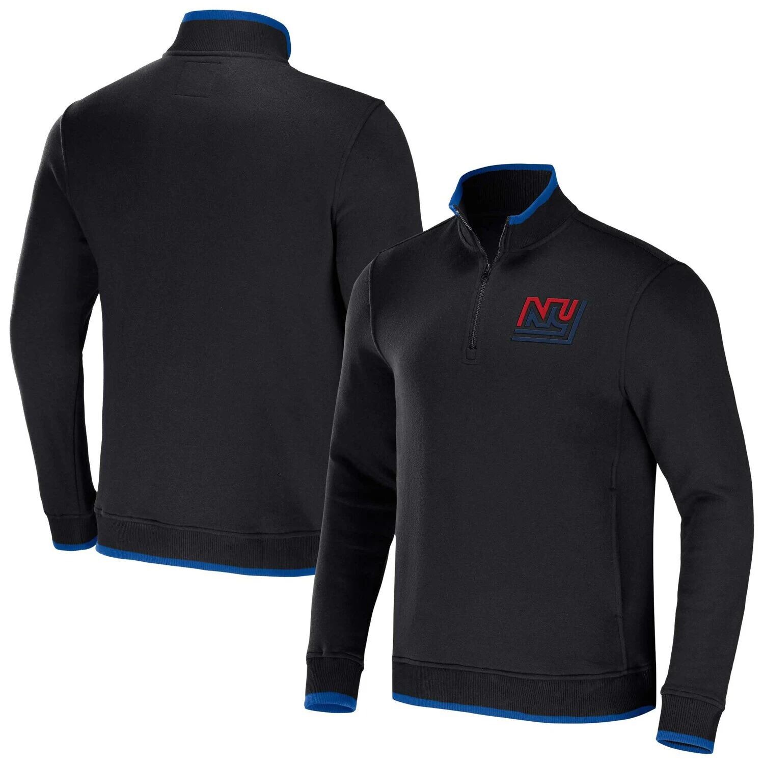 

Мужская коллекция NFL x Darius Rucker от Fanatics Black New York Giants с молнией на четверть и логотипом