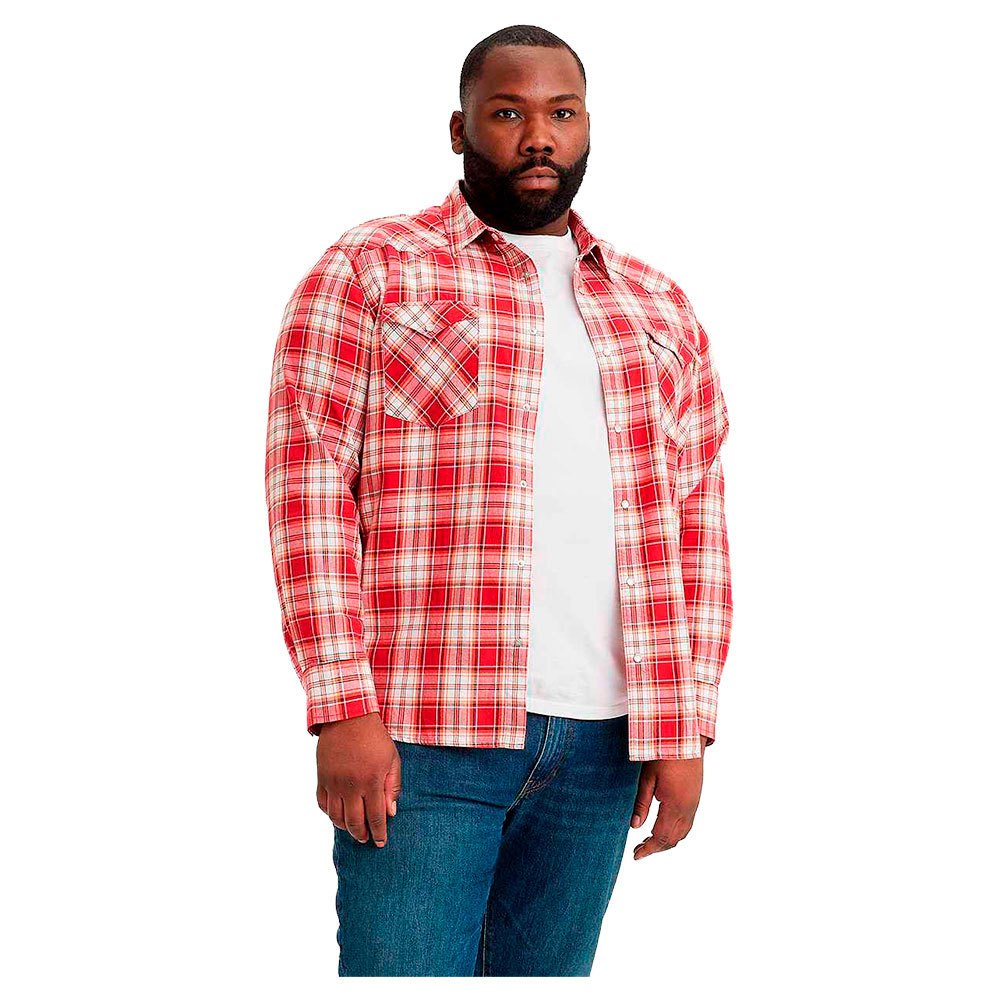Рубашка с длинным рукавом Levi´s Big Classic Western, красный рубашка levi´s classic western standard fit зеленый