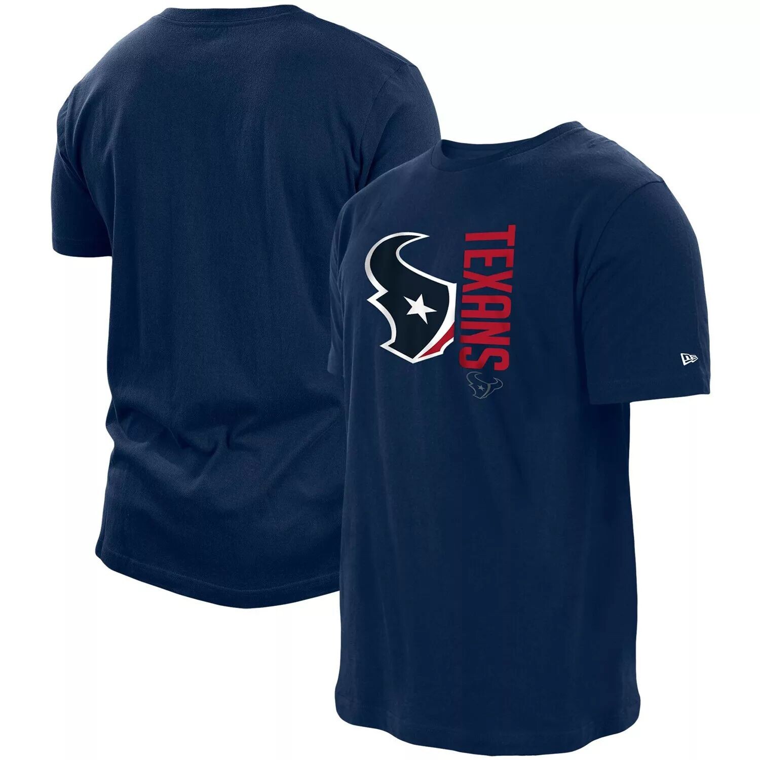 

Мужская темно-синяя футболка с логотипом Houston Texans 2-Hit New Era
