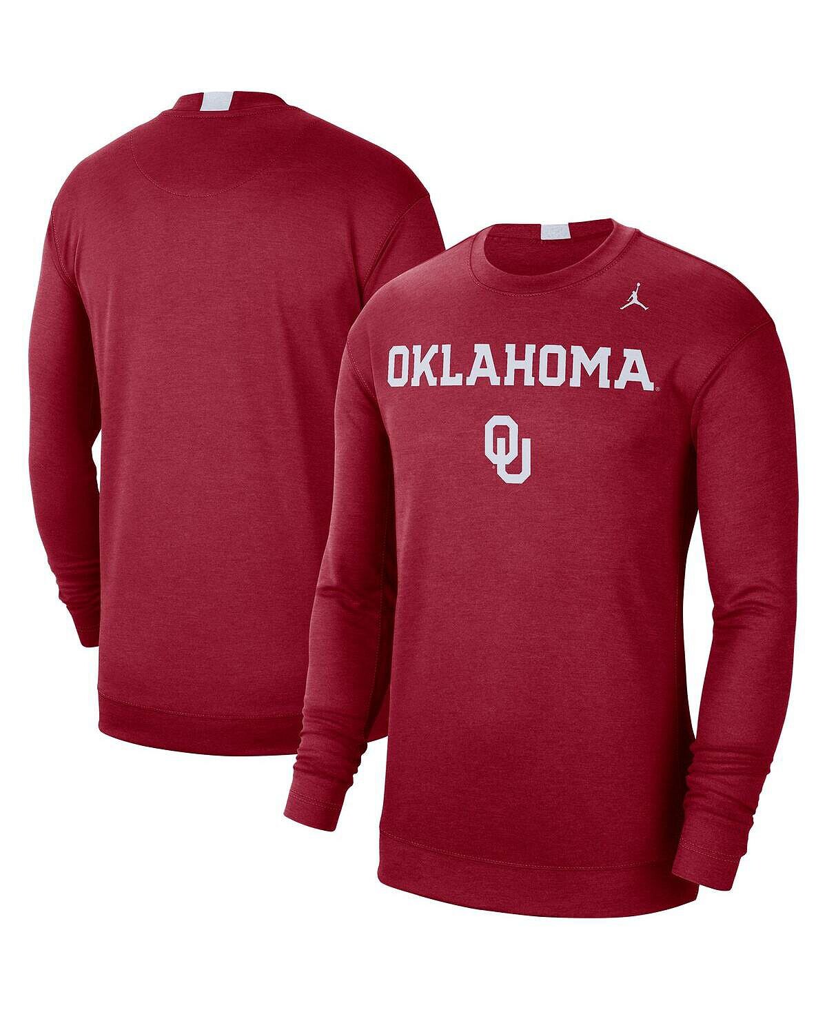 

Мужская футболка с длинными рукавами Crimson Oklahoma Earlys 2021-22 Basketball Team Spotlight Performance Jordan