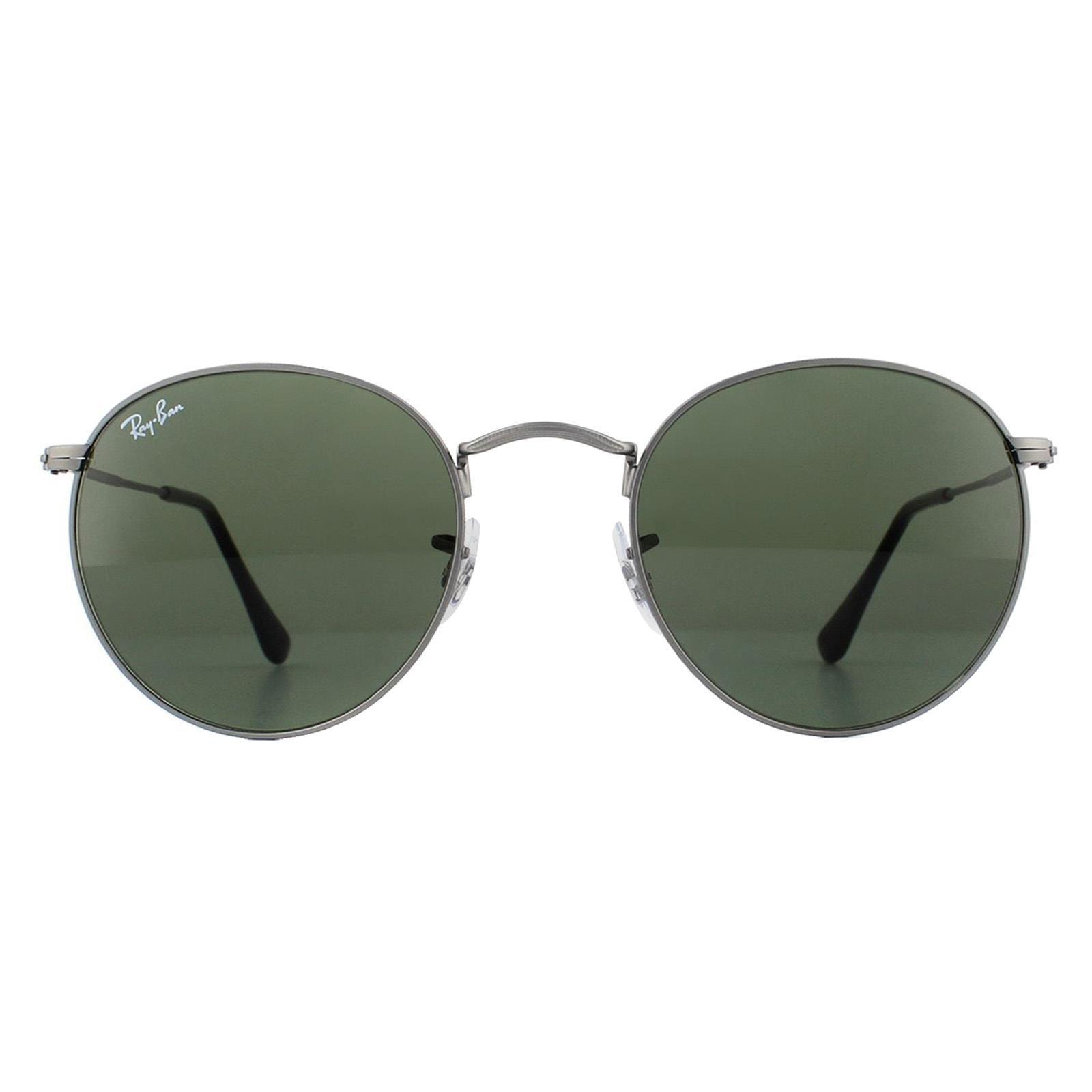 цена Круглые матовые зеленые солнцезащитные очки цвета бронзы Ray-Ban, серый