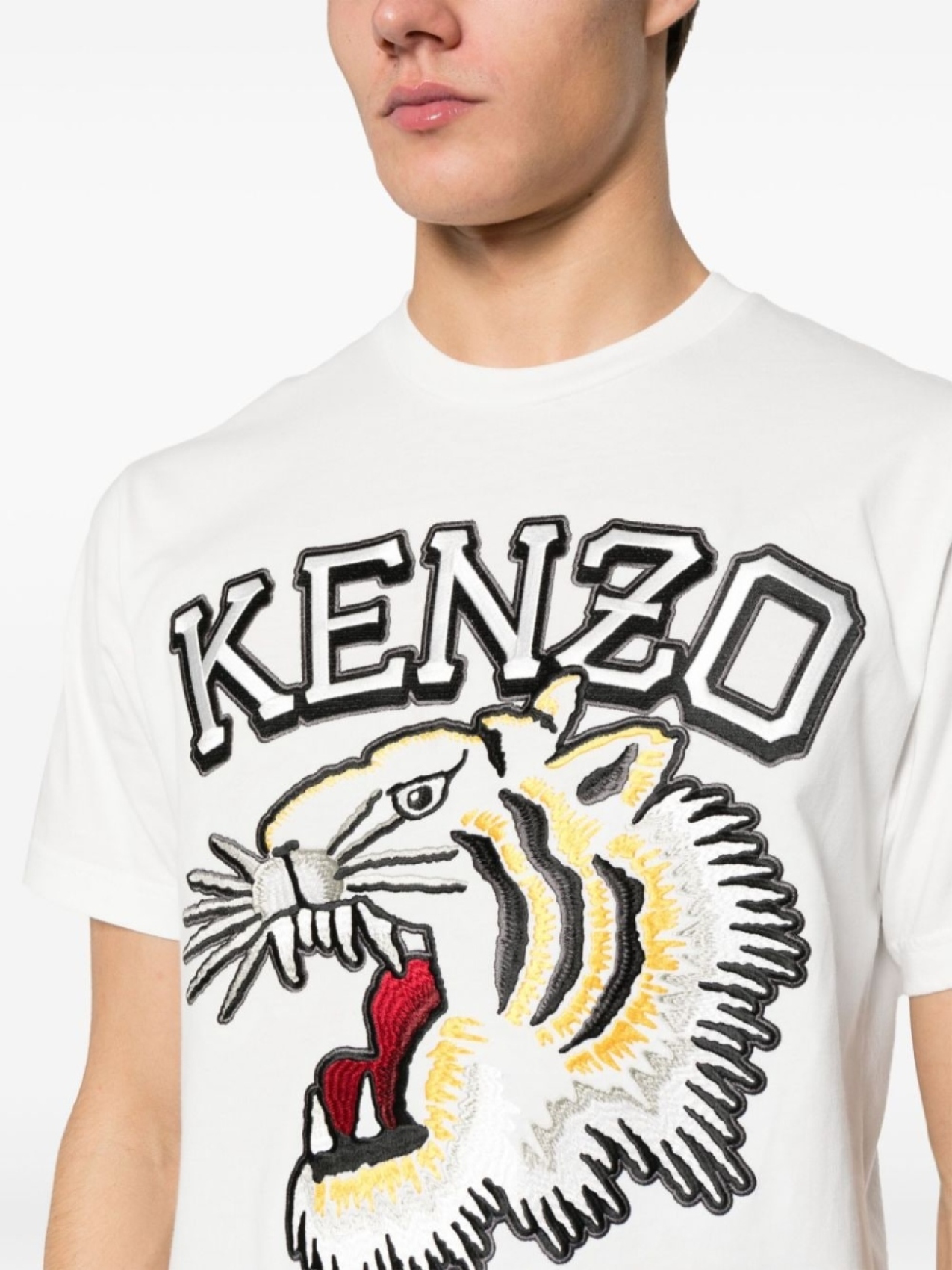 Kenzo <b>футболка</b> <b>Tiger</b> Varsity, <b>белый</b> - фото 2. Kenzo <b>футболка</b> <b>Tiger</b> Varsity,...