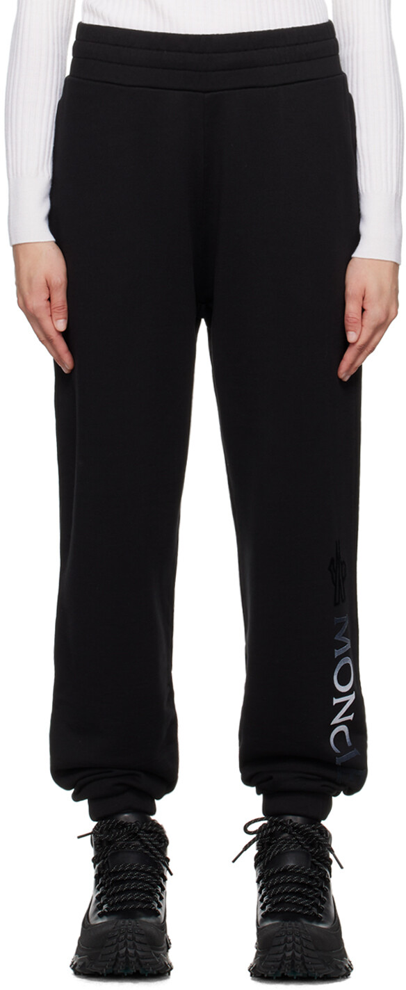 

Moncler Черные брюки для отдыха с флоком, Черный
