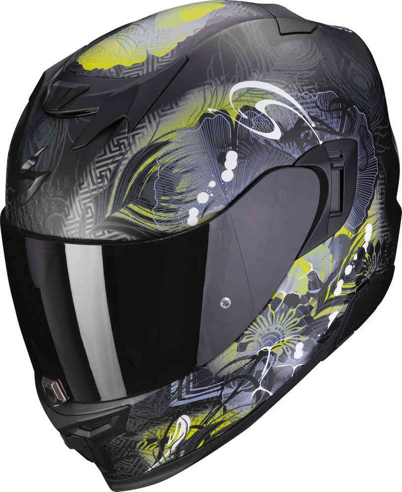 Женский шлем EXO-520 Evo Air Melrose Scorpion, черный матовый/желтый