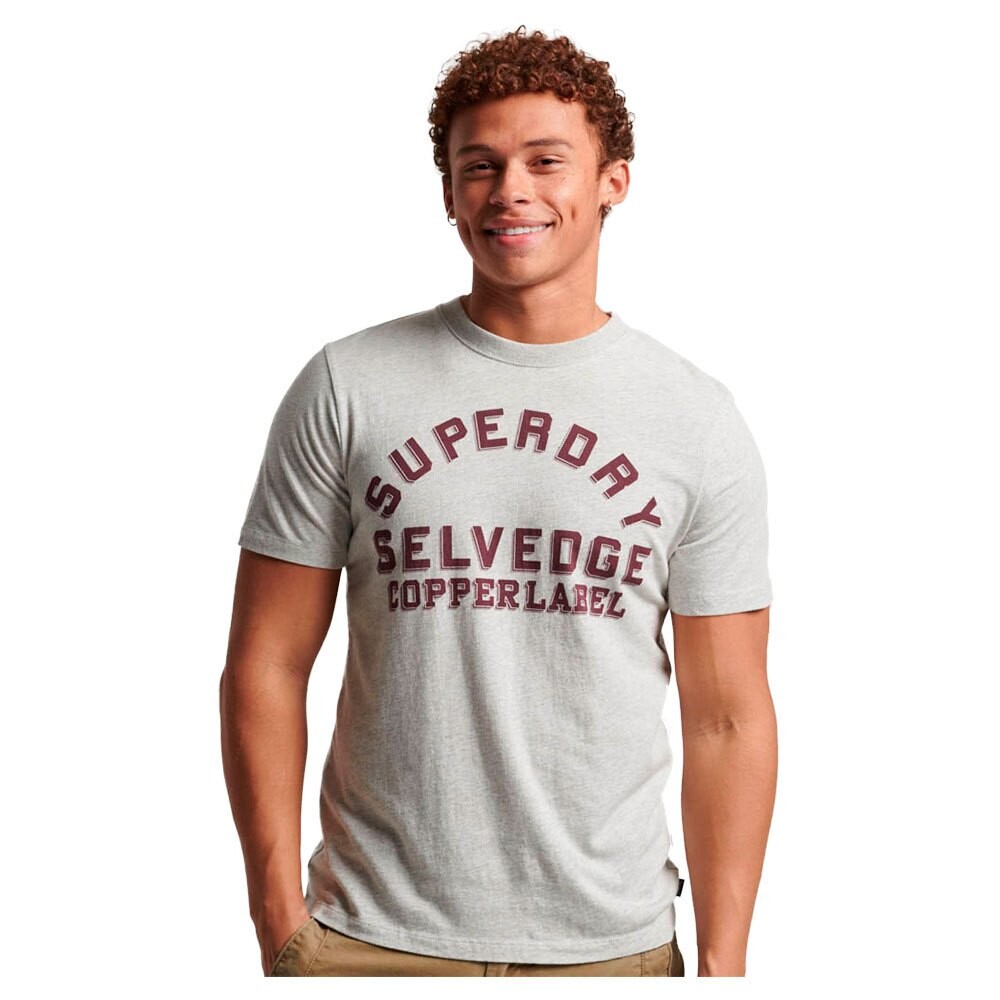 

Футболка Superdry Cooper Label Workwear Short Sleeve Round Neck, серый