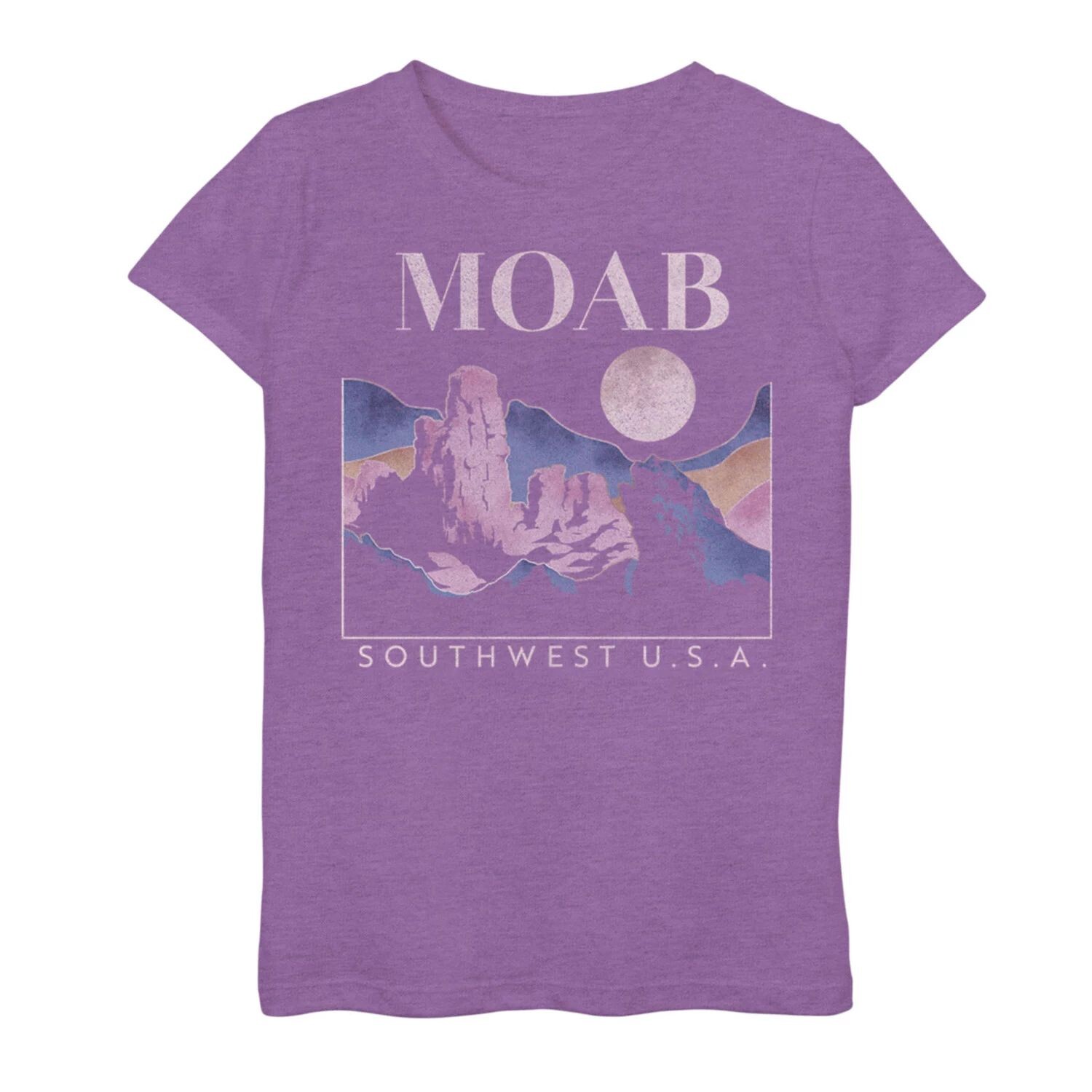 

Футболка с рисунком «Ночной пейзаж» для девочек 7–16 лет MOAB, Юго-Запад США, США Licensed Character