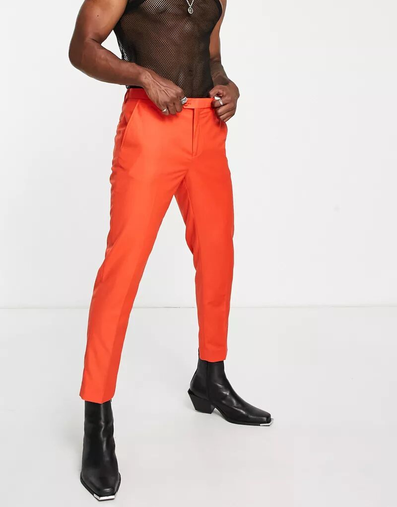 Супероблегающие укороченные оранжевые костюмные брюки Devil's Advocate Devils Advocate