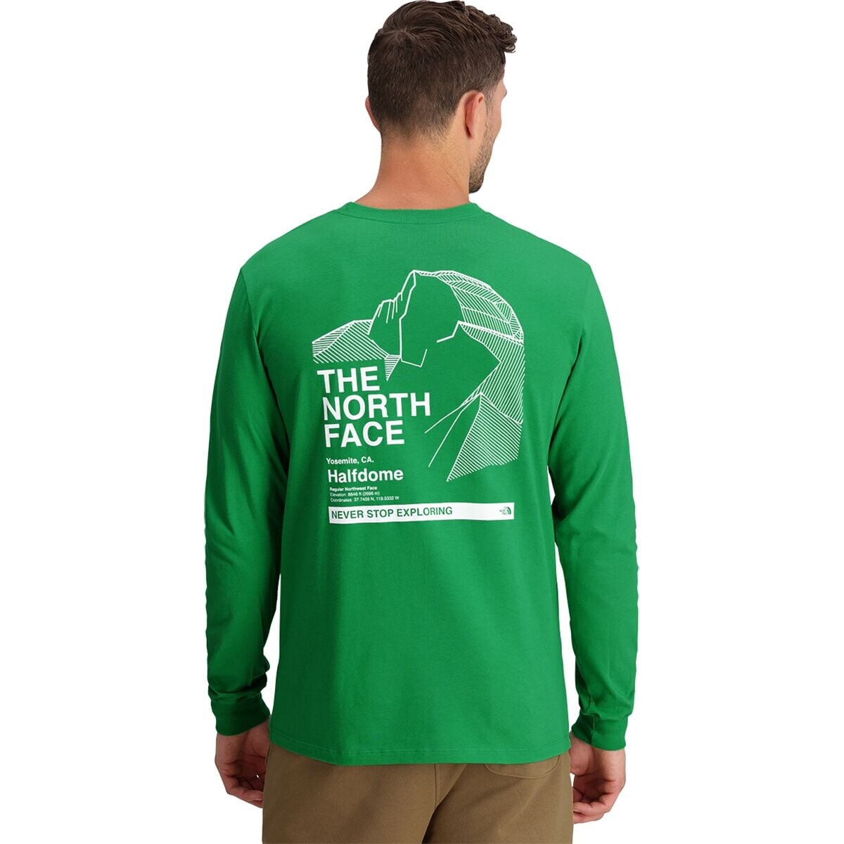 

Футболка с длинными рукавами places we love The North Face, цвет optic emerald/tnf white