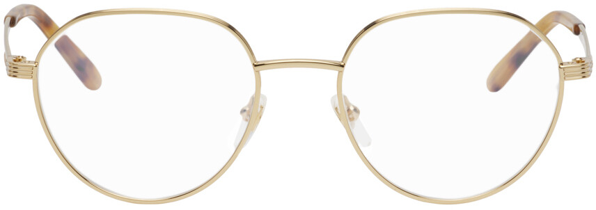 

Золотые круглые очки Gucci, цвет Gold/Gold/Transparent