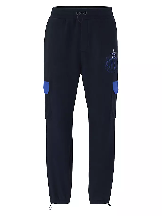 

Флисовые спортивные штаны BOSS x NFL с совместным брендингом Boss, цвет cowboys dark blue