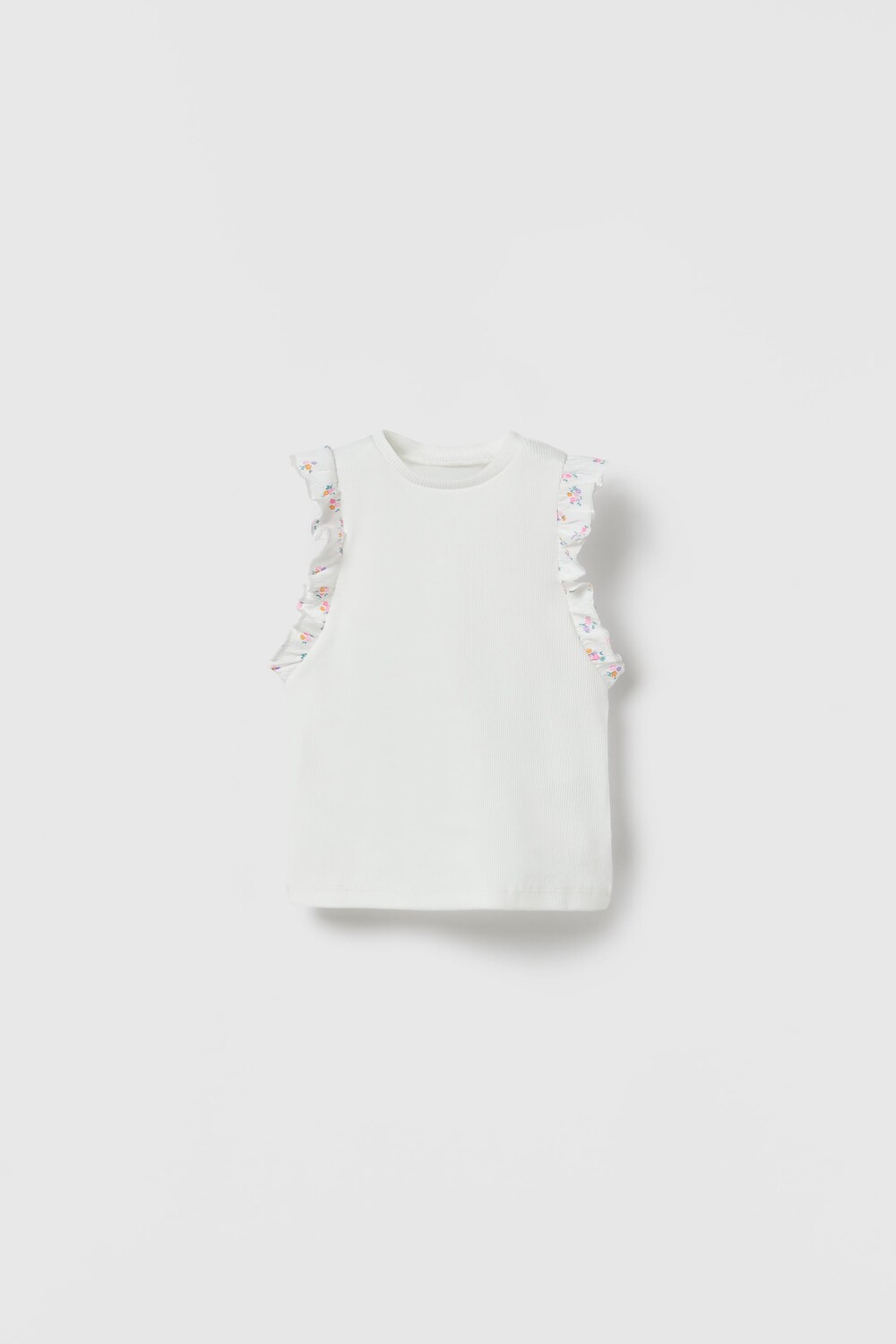 

Футболка из эластичного трикотажа Zara, белый