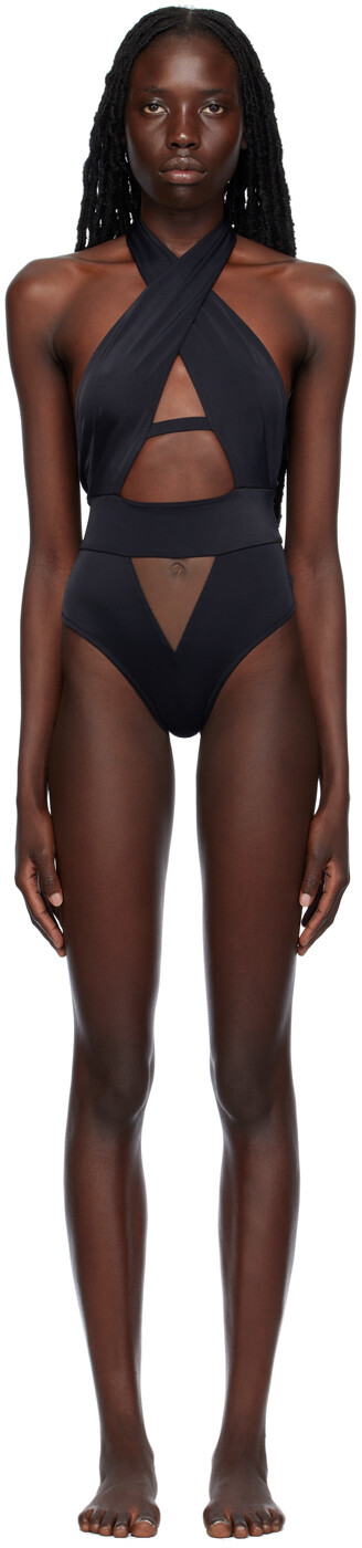 

Черный цельный купальник Agent Provocateur Anja