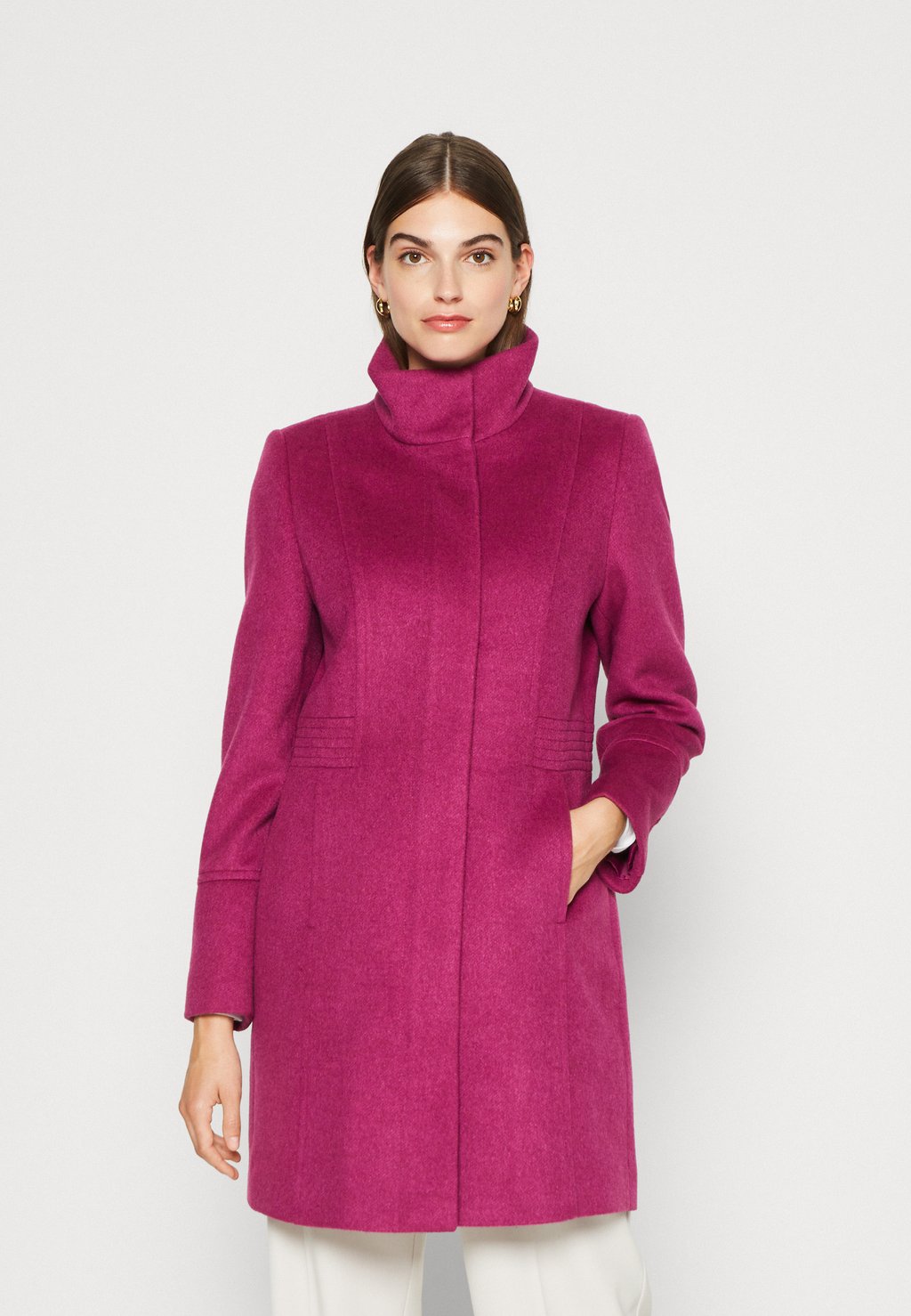 

Полупальто Coat Esprit, цвет dark pink