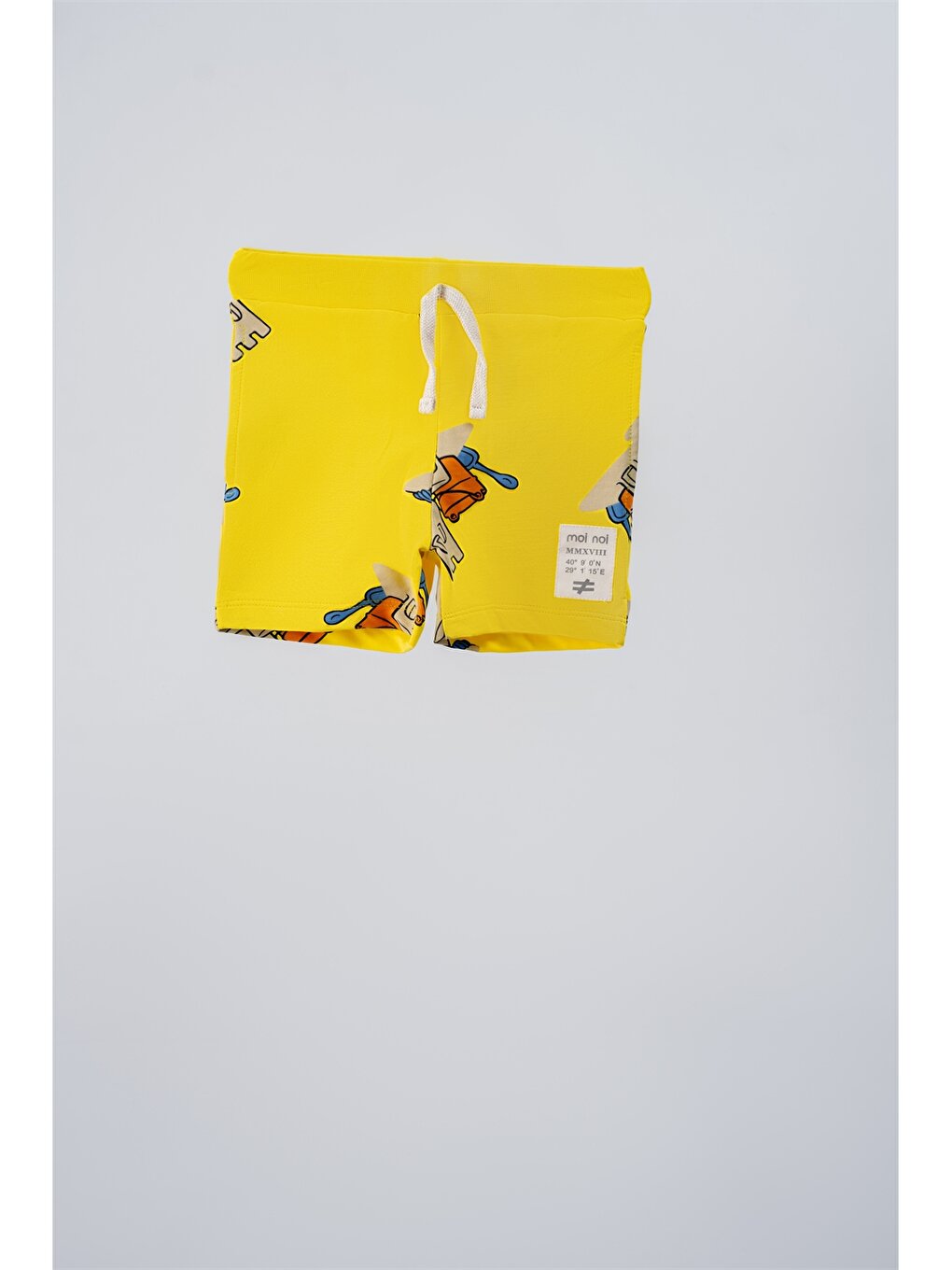 цена Детские шорты унисекс с рисунком и эластичной резинкой на талии Moi Noi, желтый