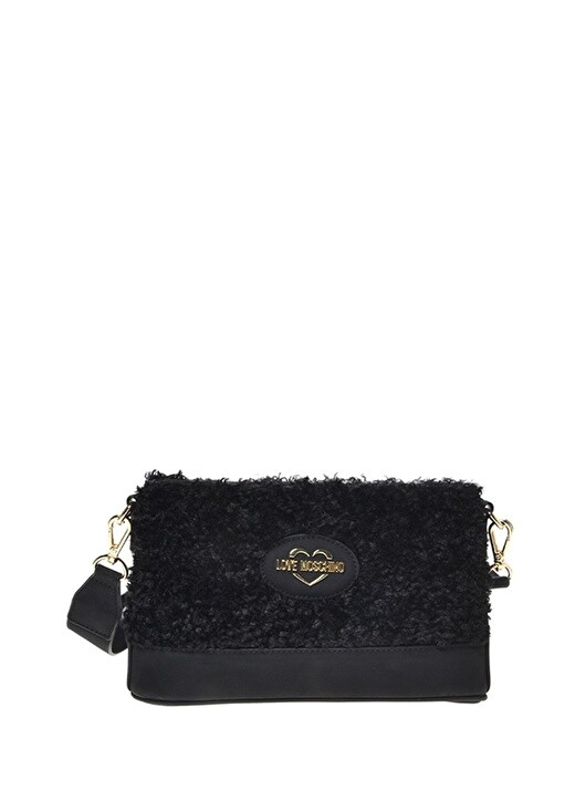 

Черная женская сумка через плечо на магните Love Moschino