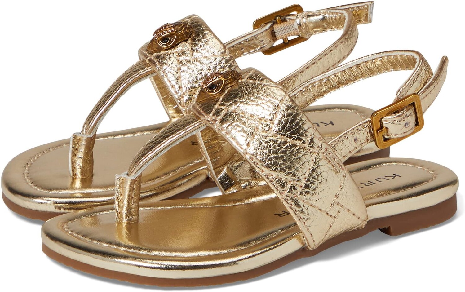 

Шлепанцы Mini Kens T-Bar Sandal Kurt Geiger London, цвет Gold Metallic