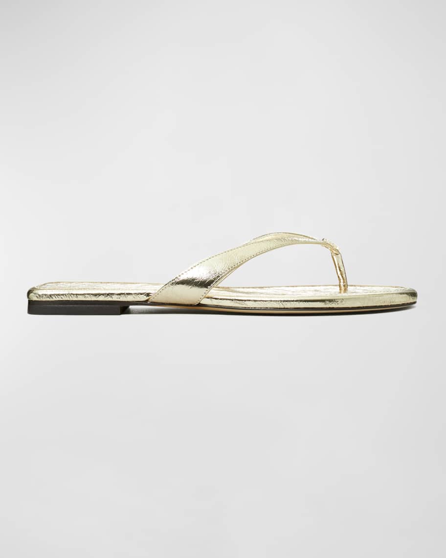 

Сандалии Capri Metallic Flip Flop Tory Burch, Серый, Сандалии Capri Metallic Flip Flop Tory Burch