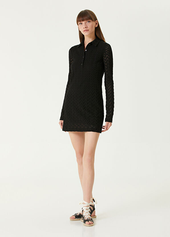 

Мини-Платье с зигзагообразным узором Missoni, черный