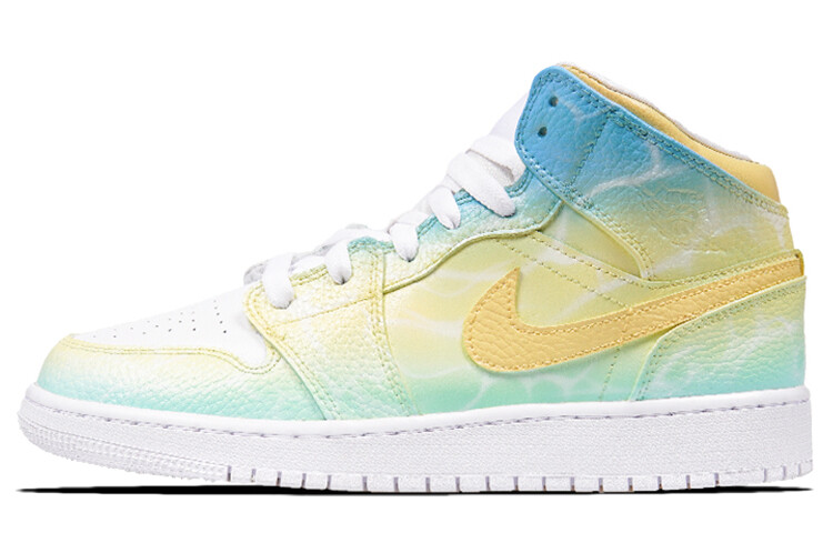 

Баскетбольные кроссовки Air Jordan Unisex 1 Mid Желтый/Синий