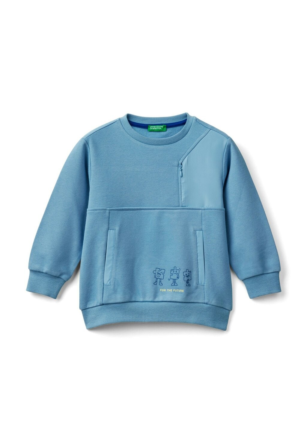 

Толстовка DETAILING ON SHOULDER LEFT-SIDE FRONT AND POCKET United Colors of Benetton, синий