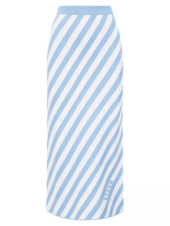 

Юбка макси в полоску Giovanni Staud, цвет blue seashore stripe