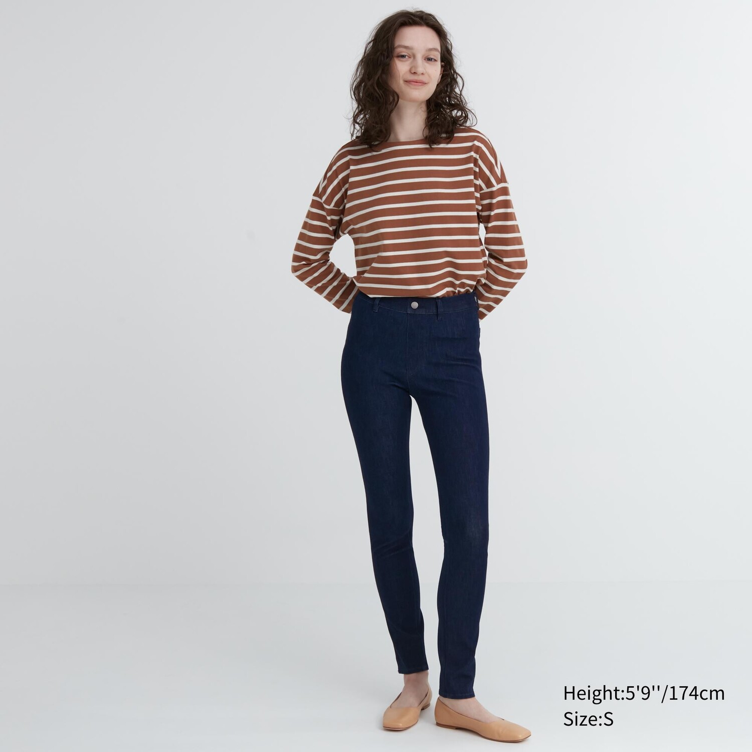 

Ультраэластичные джинсовые леггинсы (длинные) Uniqlo, темно-синий