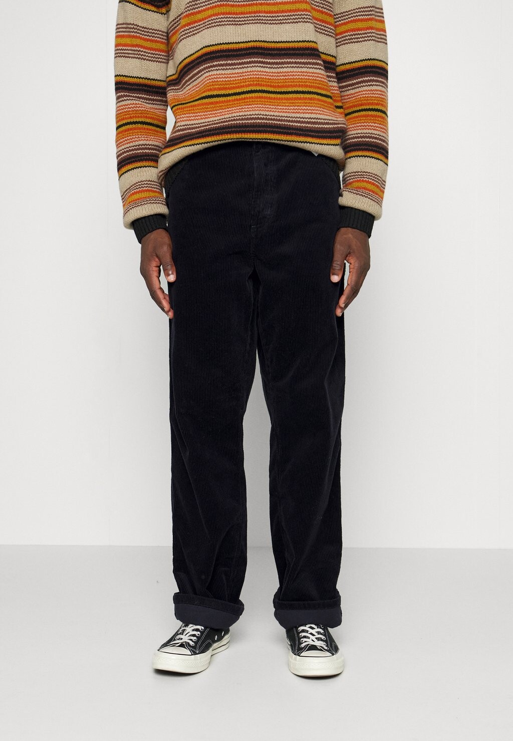 

Брюки Single Knee Pant Coventry Corduroy Carhartt WIP, цвет dark navy rinsed