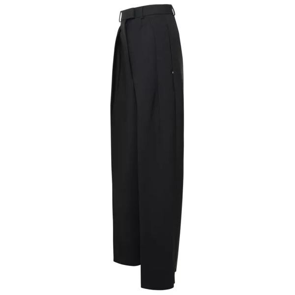 

Брюки enro 'gessati' virgin wool blend pants Sportmax, черный