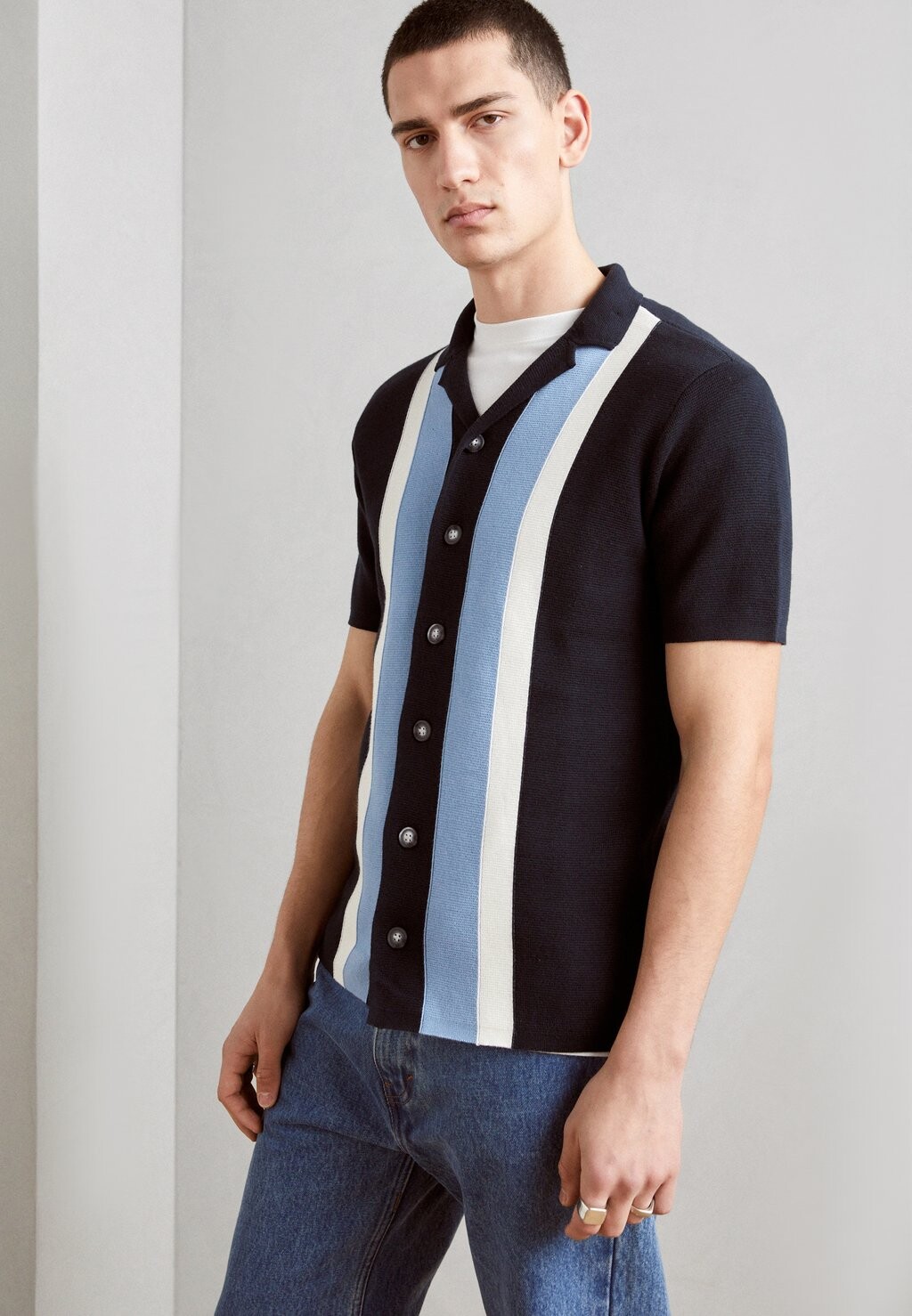 

Кардиган BLOCK STRIPE CARDIGAN Lindbergh, цвет blue