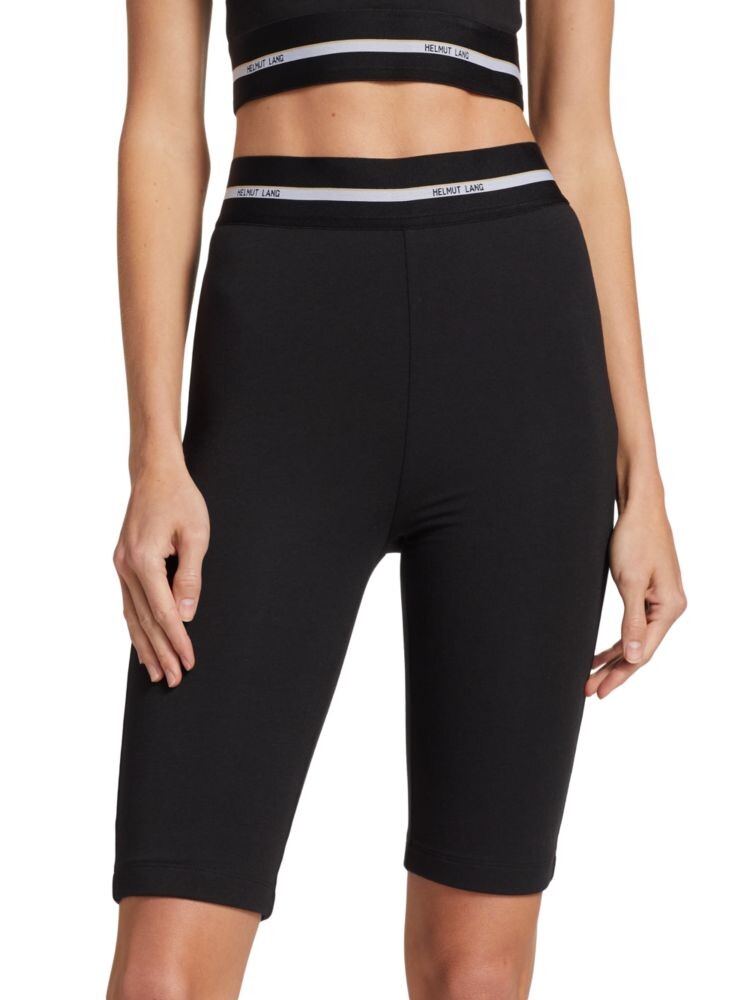 

Байкерские шорты из модала Macro Helmut Lang, черный