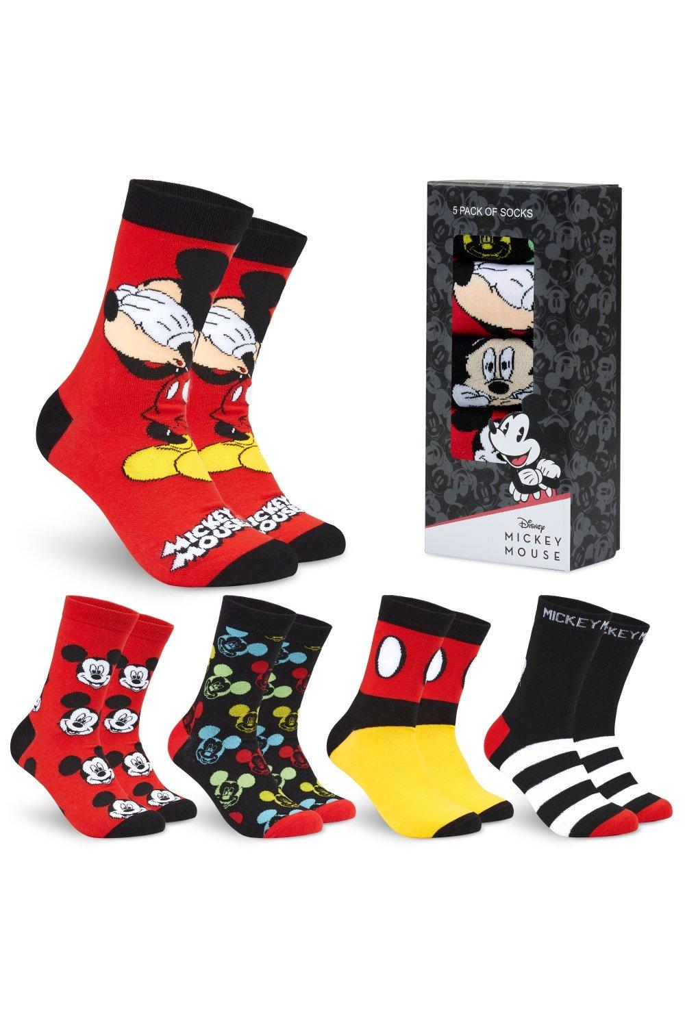 Микки Маус, 5 пар носков Disney, мультиколор носки с микки маусом happy socks x disney all smiles 36 40