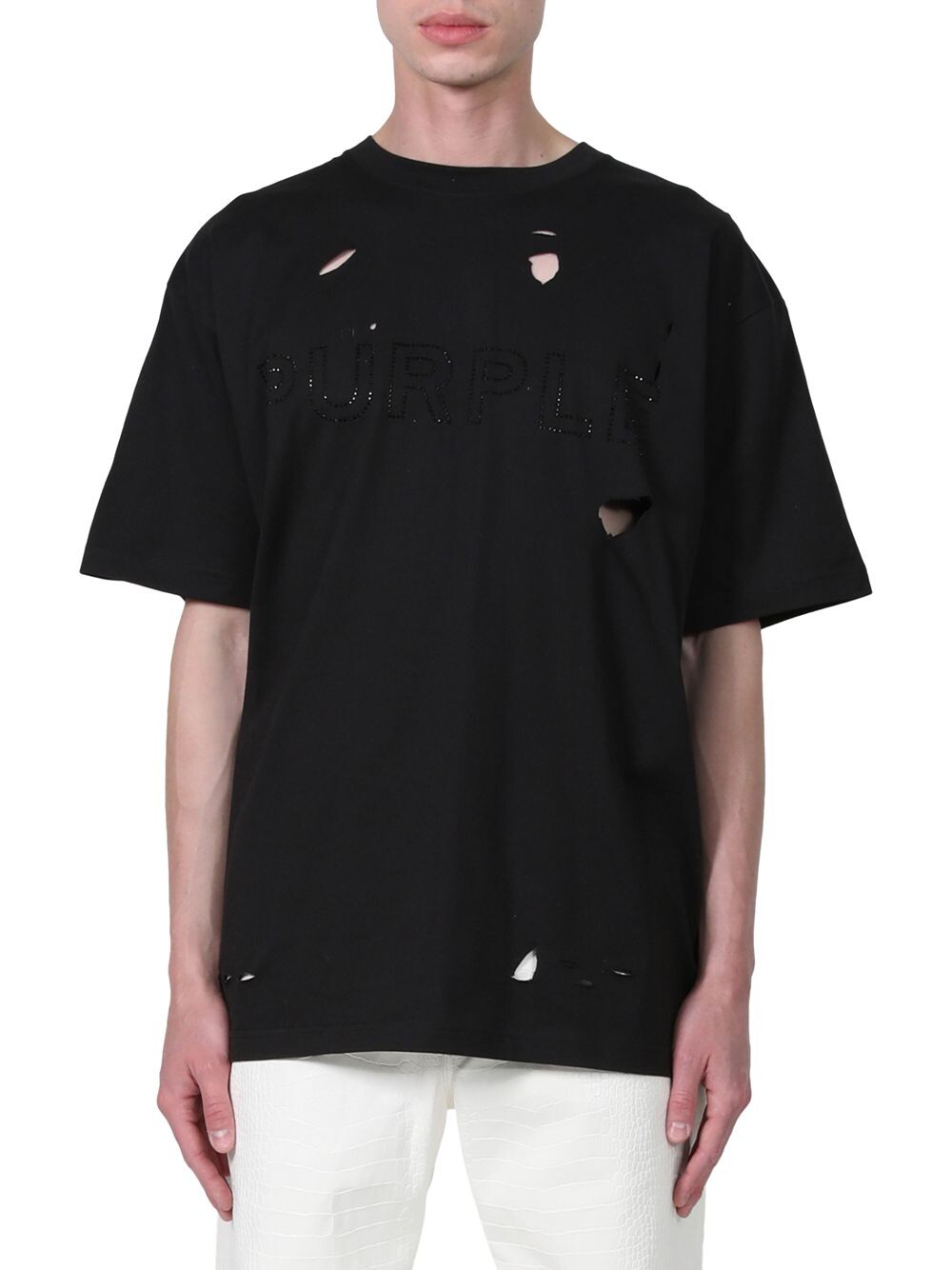 

Футболка из мерсеризованного хлопка Purple Brand, черный