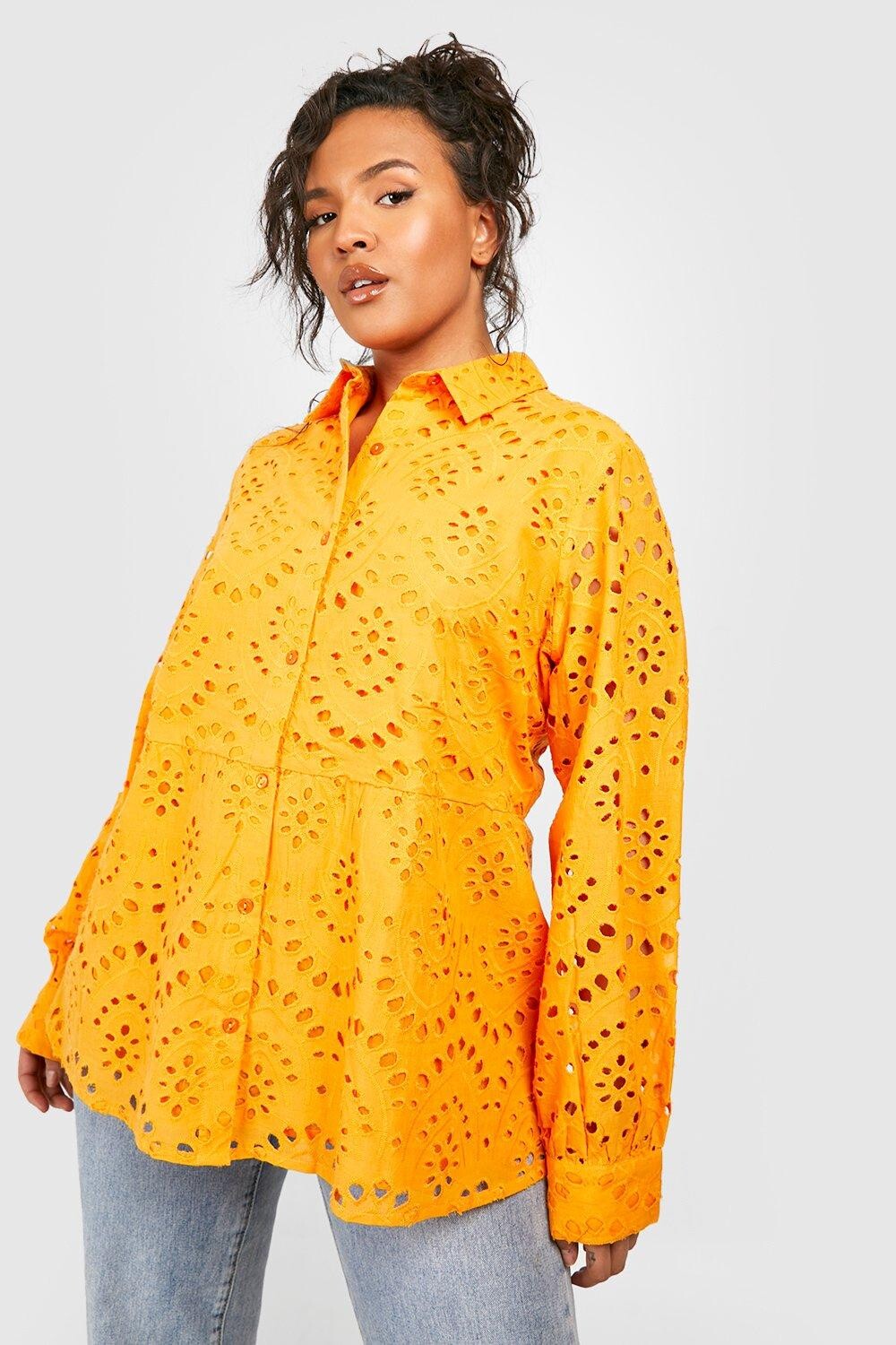 

Рубашка с люснями Boohoo, оранжевый