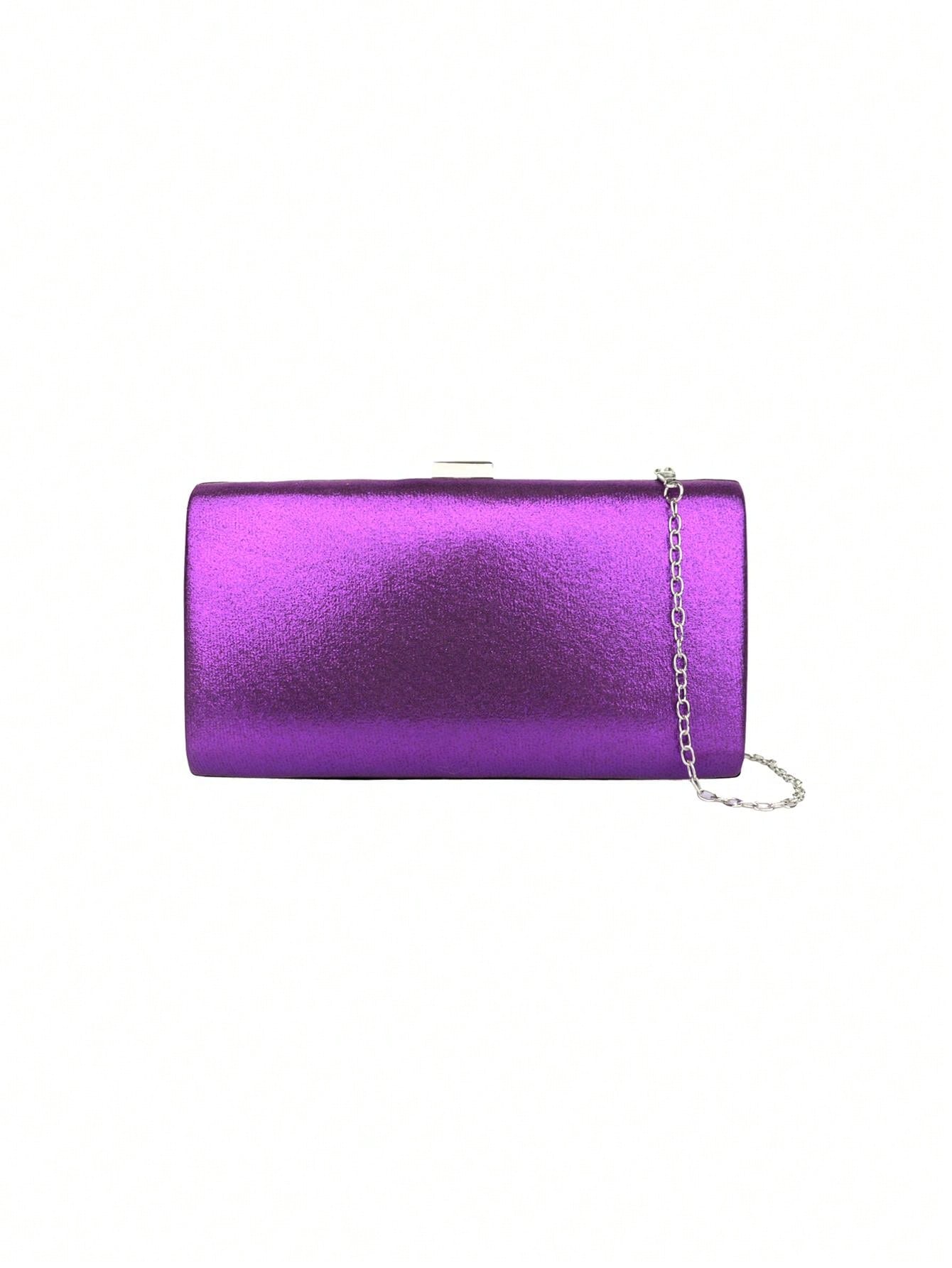 Женский клатч Вечерняя сумка из жесткого материала с платьем для банкета, фиолетовый