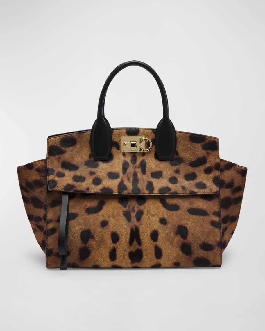 

Сумка Cheetah из телячьей шерсти с ручкой сверху Ferragamo