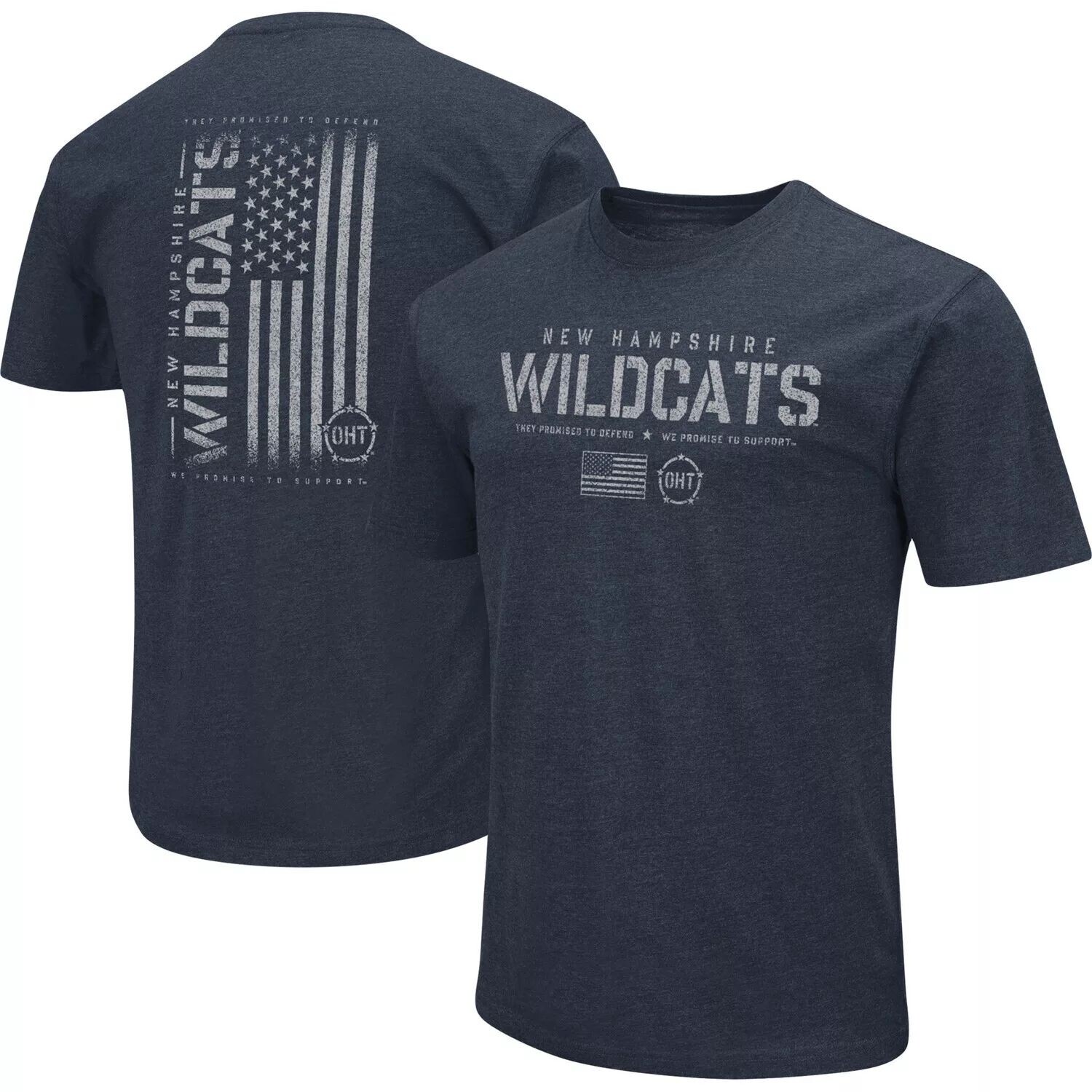 

Мужская футболка Colosseum Navy New Hampshire Wildcats OHT Military Appreciation Flag 2.0