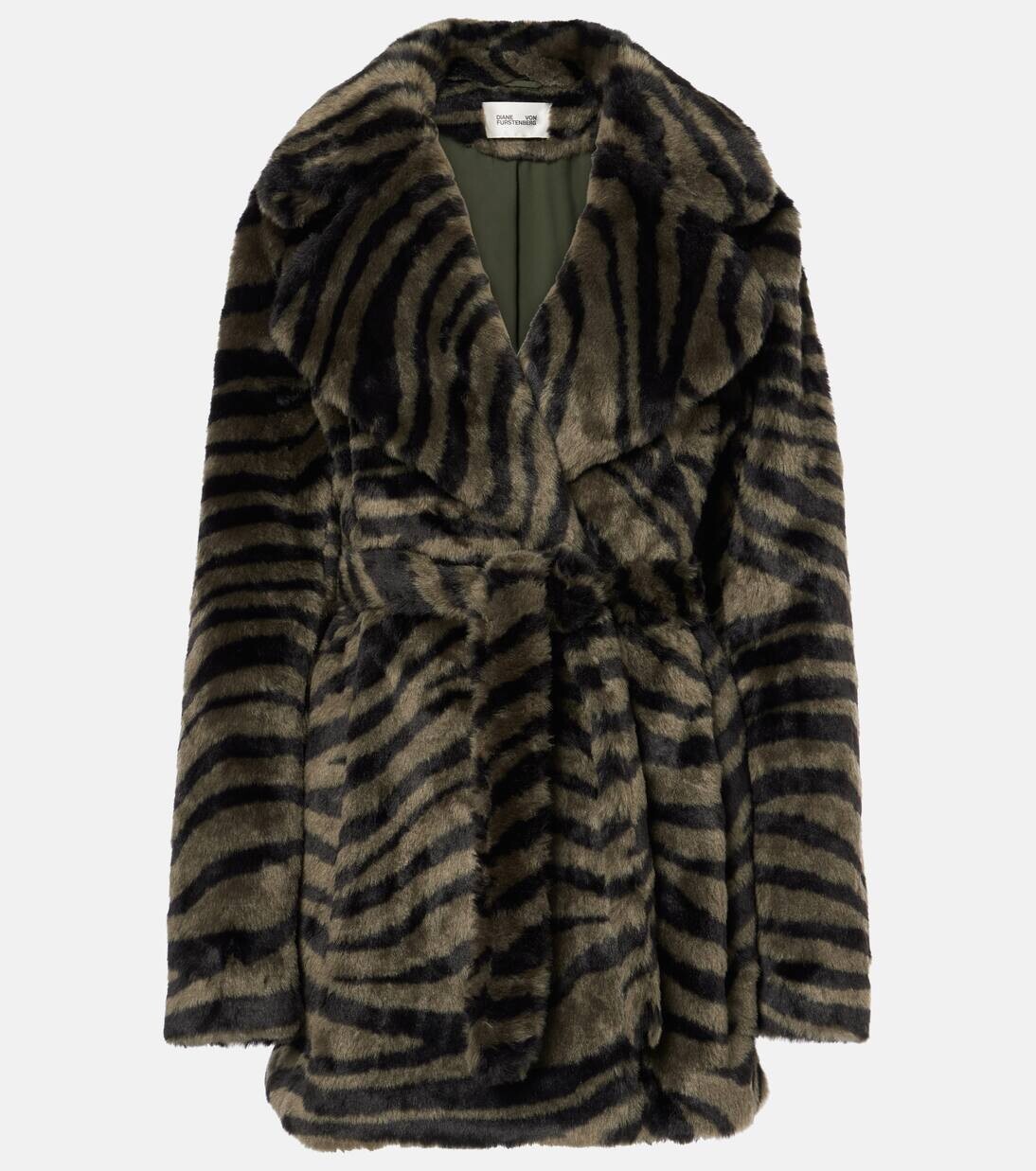

Куртка из искусственной овчины Tanesha Diane Von Furstenberg, цвет zebra olive