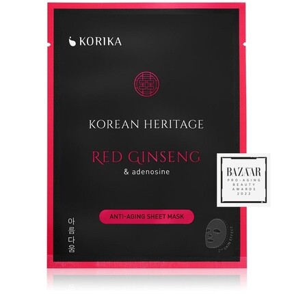

KORIKA Korean Heritage Красный женьшень и аденозин Антивозрастная тканевая маска