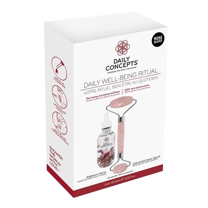

Daily Concepts Daily Giftset Кварцевый ролик для лица с розовым маслом 227г