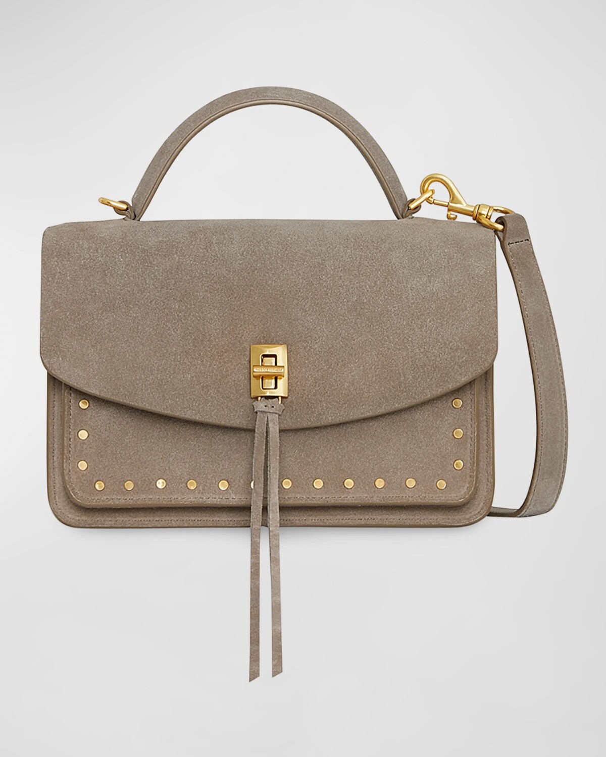 

Маленькая кожаная сумка-мессенджер Darren Rebecca Minkoff, цвет Clay