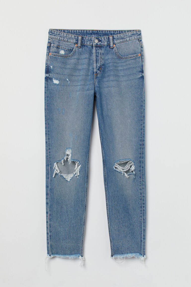 

Низкие джинсы-бойфренды в стиле 90-х H&M, синий