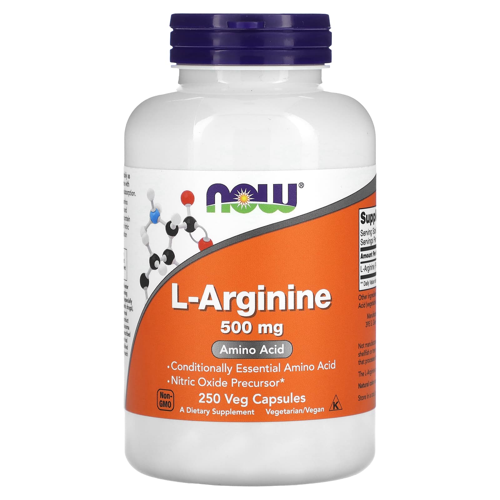 Now Foods L-аргинин 500 мг 250 капсул now foods sports аргинин и орнитин 500 мг 250 мг 250 вегетарианских капсул