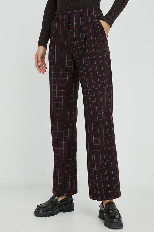 

Брюки из смесовой шерсти PS Paul Smith, бордовый, Красный