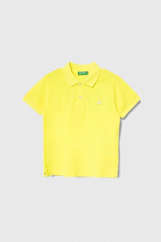 

Рубашка-поло из детской шерсти United Colors of Benetton, желтый