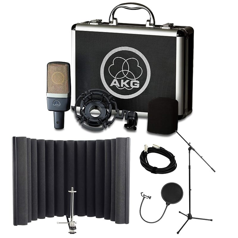 

Микрофон AKG AKG C214 w/ RF-X, Pop Filter, Stand & Cable Bundle