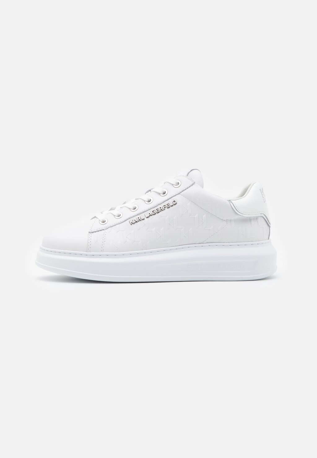

Низкие кеды KAPRI MONOGRAM EMBOSS LACE KARL LAGERFELD, белый