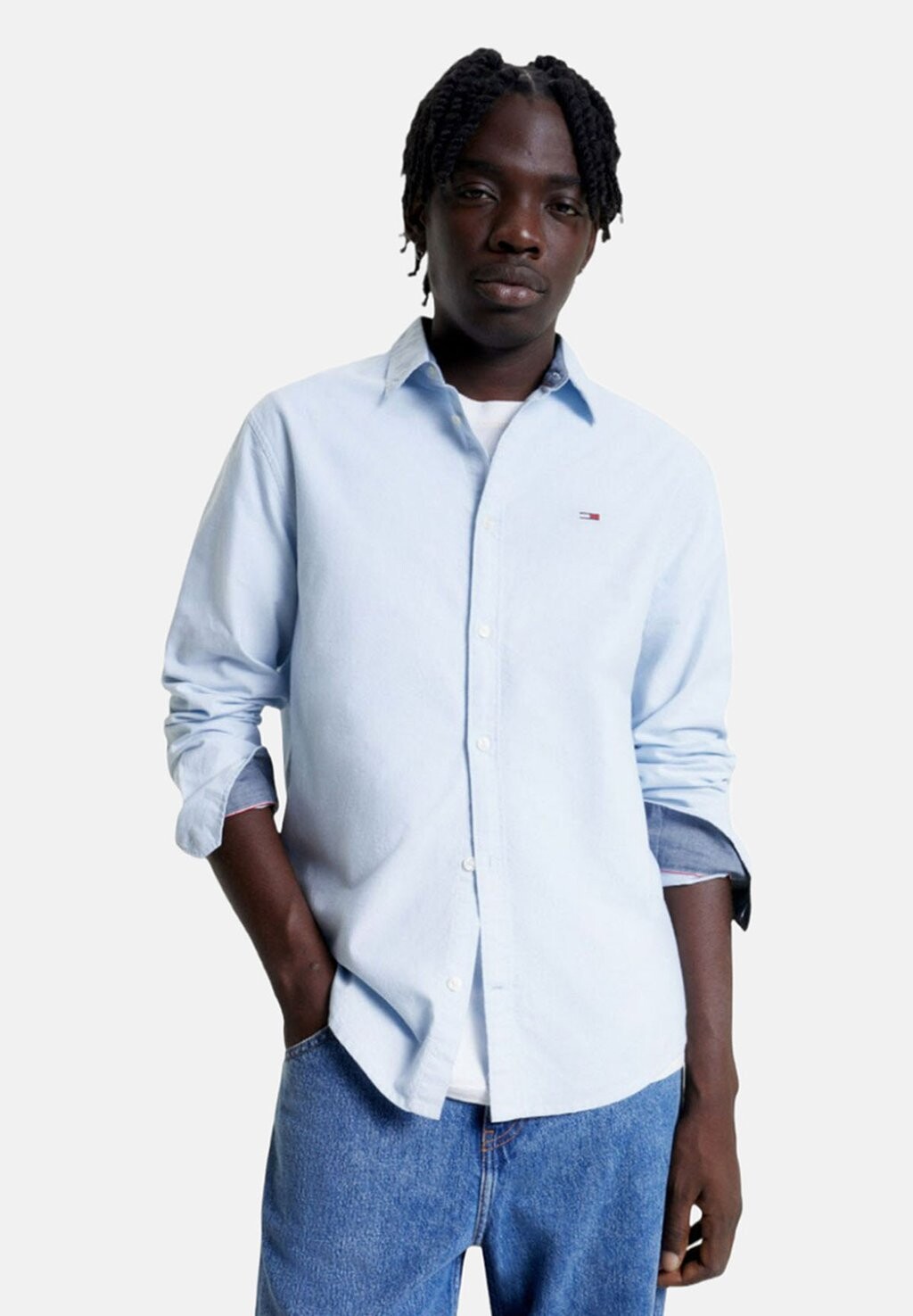 

Рубашка TJM CLASSIC OXFORD Tommy Jeans, синий шамбре